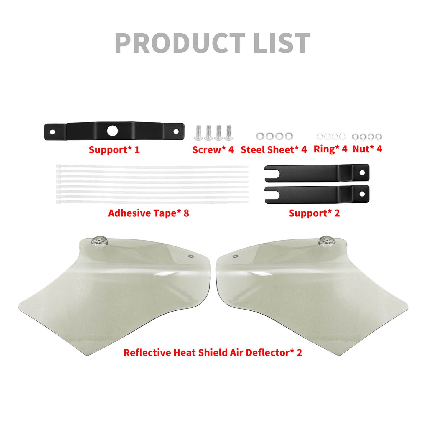 1 Pair Mid-frame Heat Shield Air Deflector Fit For Harley Softail Fatboy 2000-2017 | HCmotorku