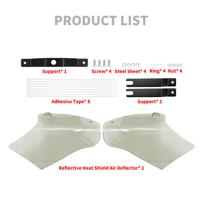 1 Pair Mid-frame Heat Shield Air Deflector Fit For Harley Softail Fatboy 2000-2017 | HCmotorku