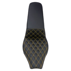 Bevel Two-Up Seat Driver Passenger Seat Yellow Stitching for Harley Softail 2018-2025 | HCmotorku