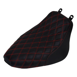 Solo Seat Cushion Red Line Rhombus Fit For Harley Heritage Softail Deluxe 2006-2017 | HCmotorku