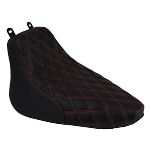 Solo Seat Cushion Red Line Rhombus Fit For Harley Heritage Softail Deluxe 2006-2017 | HCmotorku