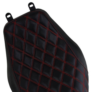 Solo Seat Cushion Red Line Rhombus Fit For Harley Heritage Softail Deluxe 2006-2017 | HCmotorku