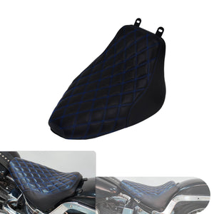 Solo Seat Cushion Blue line diamond Fit For Harley Heritage Softail Deluxe 2006-2017 | HCmotorku