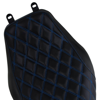 Solo Seat Cushion Blue line diamond Fit For Harley Heritage Softail Deluxe 2006-2017 | HCmotorku