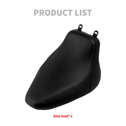 Solo Seat Cushion Black Pure Leather Fit For Harley Heritage Softail Deluxe 2006-2017 | HCmotorku