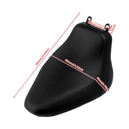 Solo Seat Cushion Black Pure Leather Fit For Harley Heritage Softail Deluxe 2006-2017 | HCmotorku