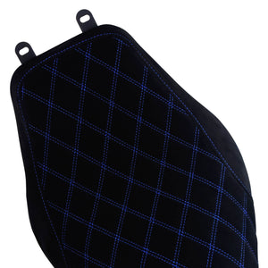 Solo Seat Cushion Suede Blue Line Diamond Fit For Harley Heritage Softail Deluxe 2006-2017 | HCmotorku