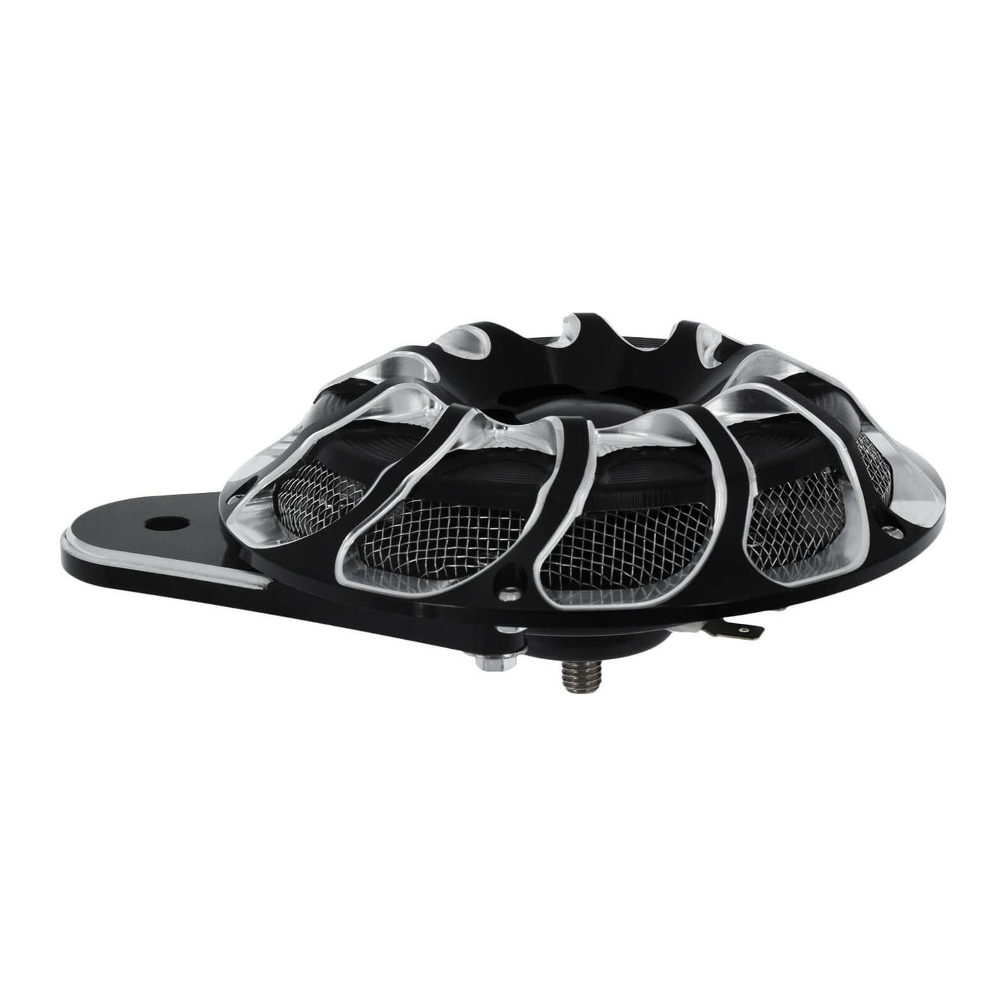 Spin CNC Cut Horn Speaker Cover Fit For Harley 1991-UP Big Twin 2007-UP Sportster | HCmotorku