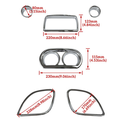 Inner Fairing Speedometer Radio Speaker Trim Chrome For Harley Road Glide | HCmotorku
