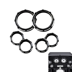 4" Speedometer 2" Gauge Burst Bezel Kit Fit For Electra Glide Street Glide 1996-2013 | HCmotorku
