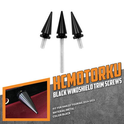 Impaler Spike Wind Screen Windshield Bolt Black For Electra Street Glide 2014-2023 | HCmotorku