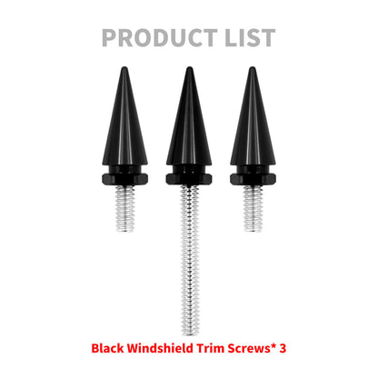 Impaler Spike Wind Screen Windshield Bolt Black For Electra Street Glide 2014-2023 | HCmotorku