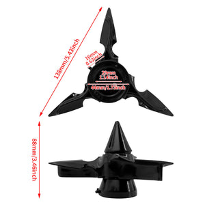 Front Spun Blade Spinning Axle Cap Black For Harley Dyna Low Rider Fat Bob 2008-2017 | HCmotorku