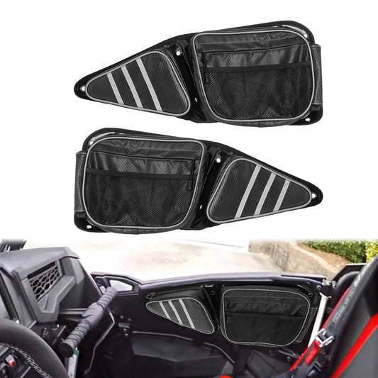 Front Side Storage Door Bags w/Knee Pad Set Fit For UTV Polaris RZR XP4 XP 1000 | HCmotorku