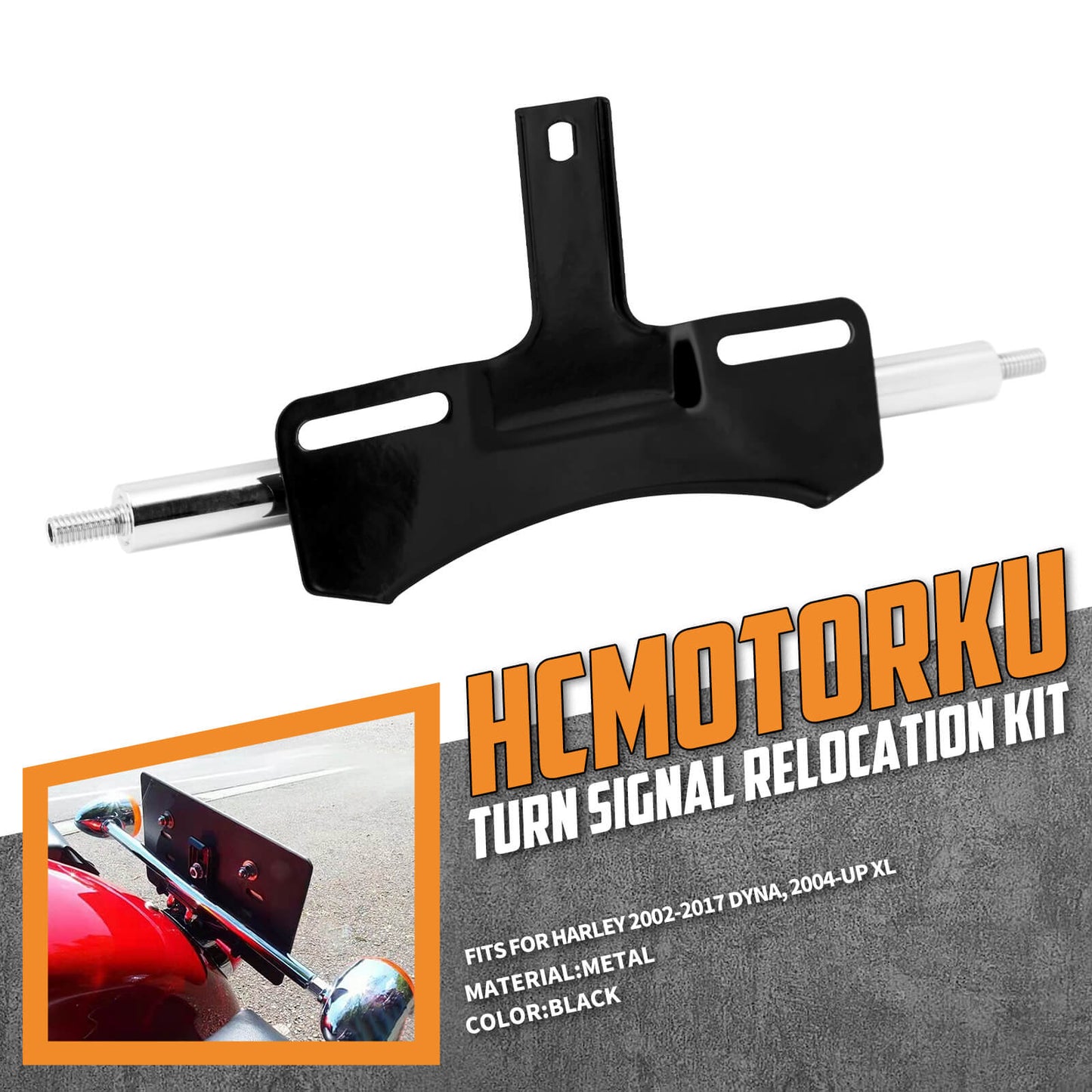 License Plate Mounted Turn Signal Relocation Fit Harley Dyna XL models | HCmotorku