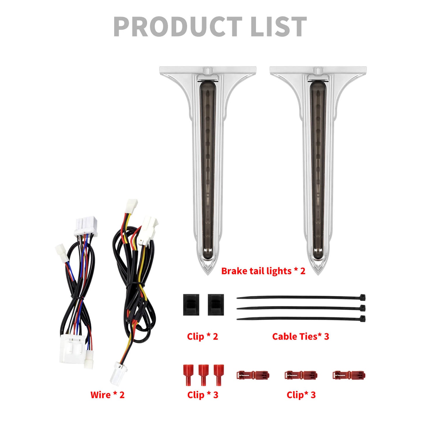 Wedge LED Rear Saddlebag Side Accents Tail Lights Fit For Harley Touring Glide | HCmotorku