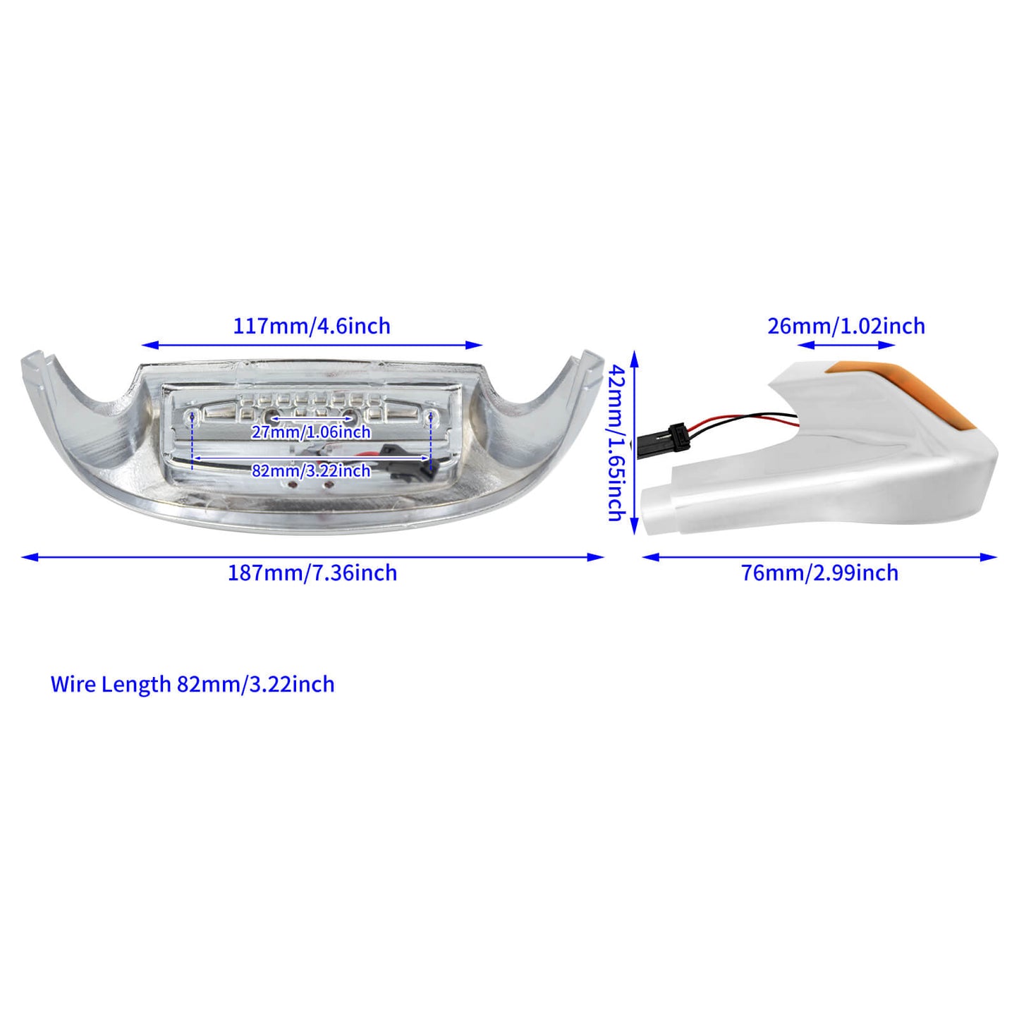 LED Front Fender Tip Light for Harley Touring 2009-Later | HCmotorku