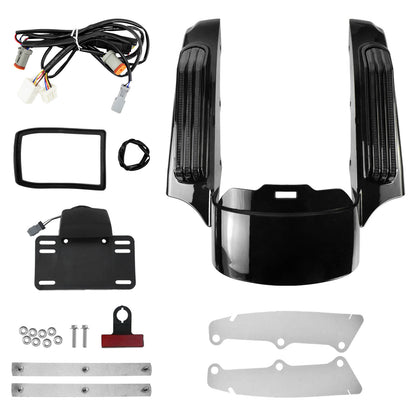 LED Rear Fender Extension Fascia Set Turn Signal/Running/Brake for Harley 2009-2013 | HCmotorku