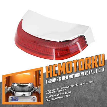 Crown Lens Rear LED Brake Running Tail Light Fit For Harley Touring FLHX 2014-UP | HCmotorku