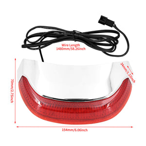 Crown Lens Rear LED Brake Running Tail Light Fit For Harley Touring FLHX 2014-UP | HCmotorku