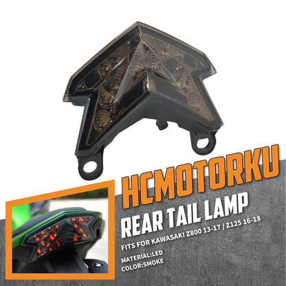 Rear Brake LED Tail Light Fit For KAWASAKI Z125 16-22 NINJA ZX-6R 2013-2018 Z800 | HCmotorku