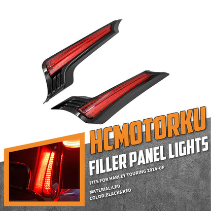 LED Filler Panel Lights Rear Fender Auxiliary Signals fit Harley Touring 2014-2023 | HCmotorku