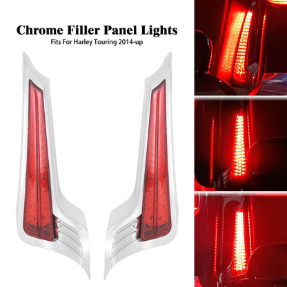 LED Filler Panel Lights Rear Fender Auxiliary Signals fit Harley Touring 2014-2023 | HCmotorku