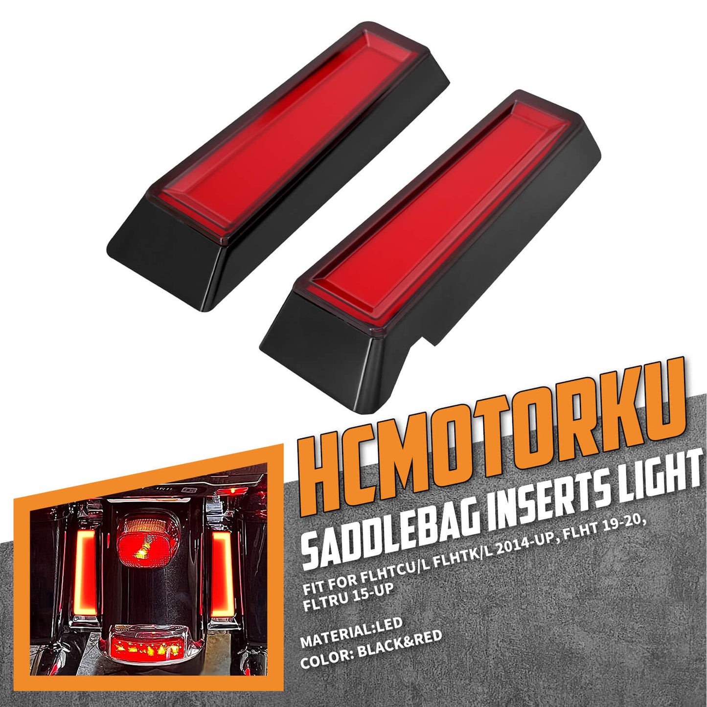 Motorcycle LED Filler Panel Lights fit Harley Touring 2015-2023 | HCmotorku