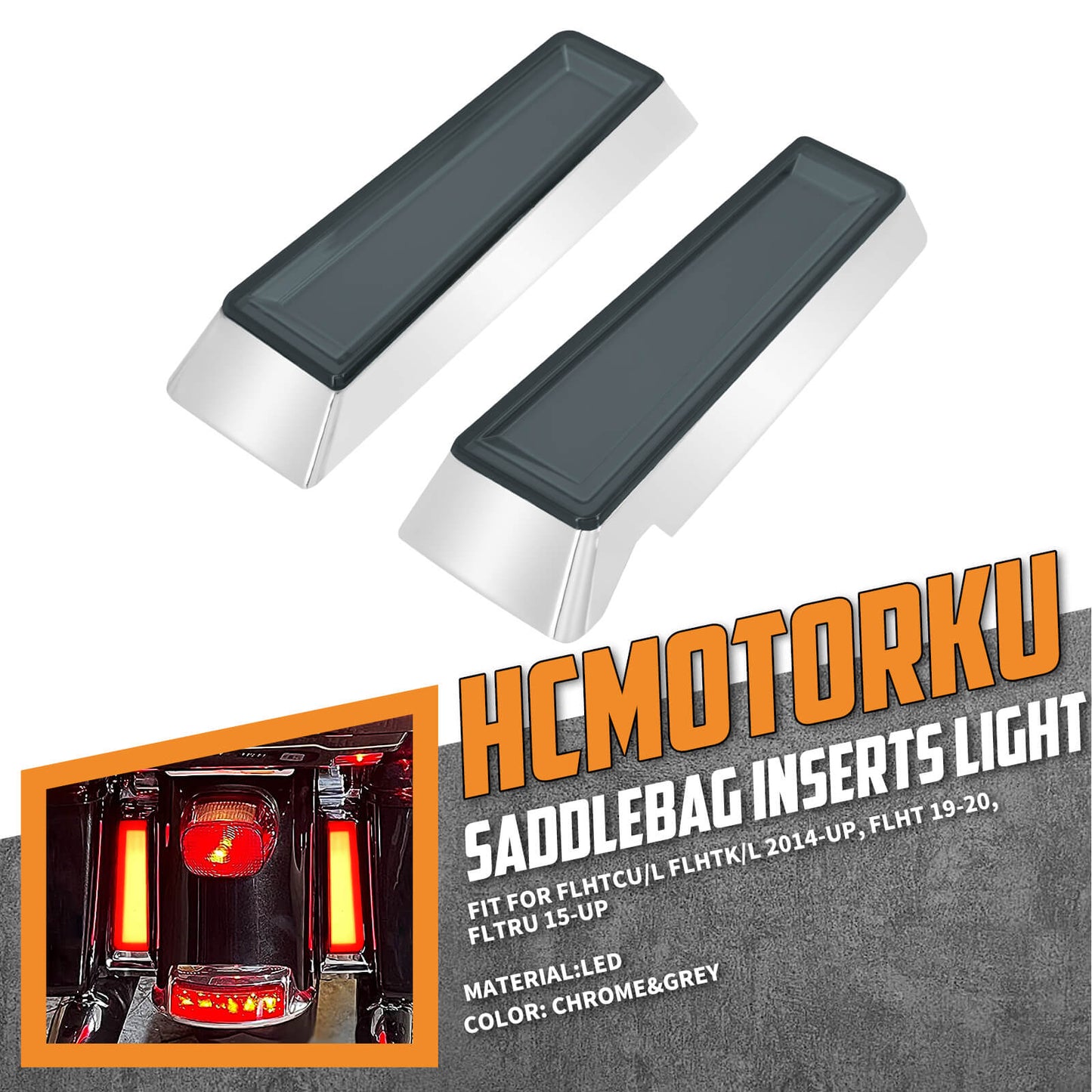 Motorcycle LED Filler Panel Lights fit Harley Touring 2015-2023 | HCmotorku