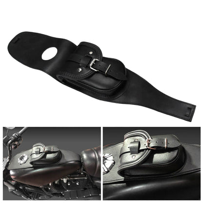 PU Leather Fuel Tank Chap Cover Panel Bag Black Fit For Harley Sportster XL 48 | HCmotorku