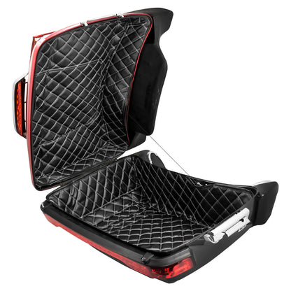 King Tour Pack w/ White Thread Liner Trunk Carpet Fit For Hayley Touring 2014-2023 | HCmotorku