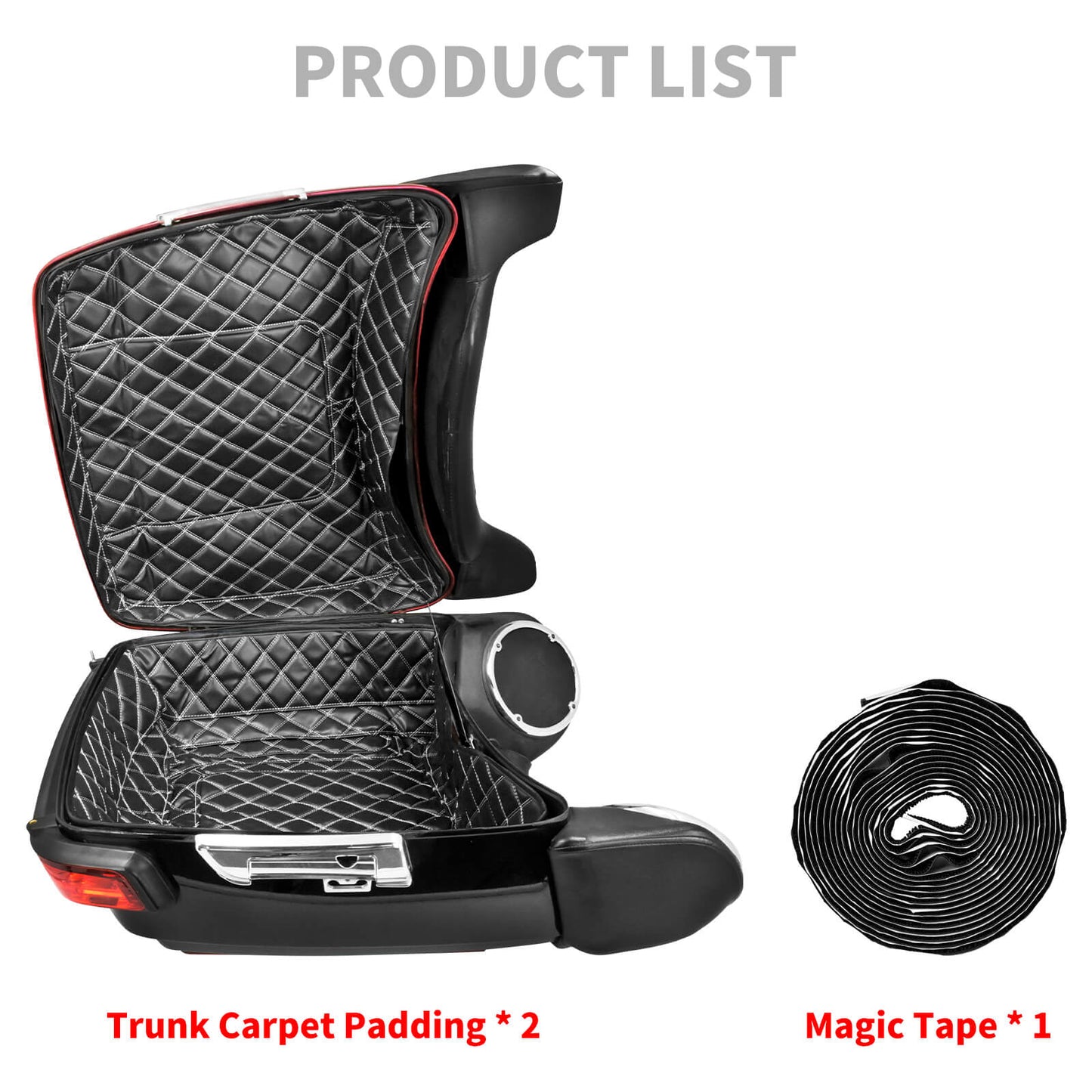 King Tour Pack w/ White Thread Liner Trunk Carpet Fit For Hayley Touring 2014-2023 | HCmotorku