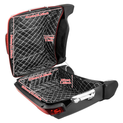 King Tour Pack w/ White Thread Liner Trunk Carpet Fit For Hayley Touring 2014-2023 | HCmotorku