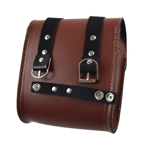 Front Motorcycle Brown Saddlebag Handlebar Tool Bag Storage Pouch Fit For Harley | HCmotorku
