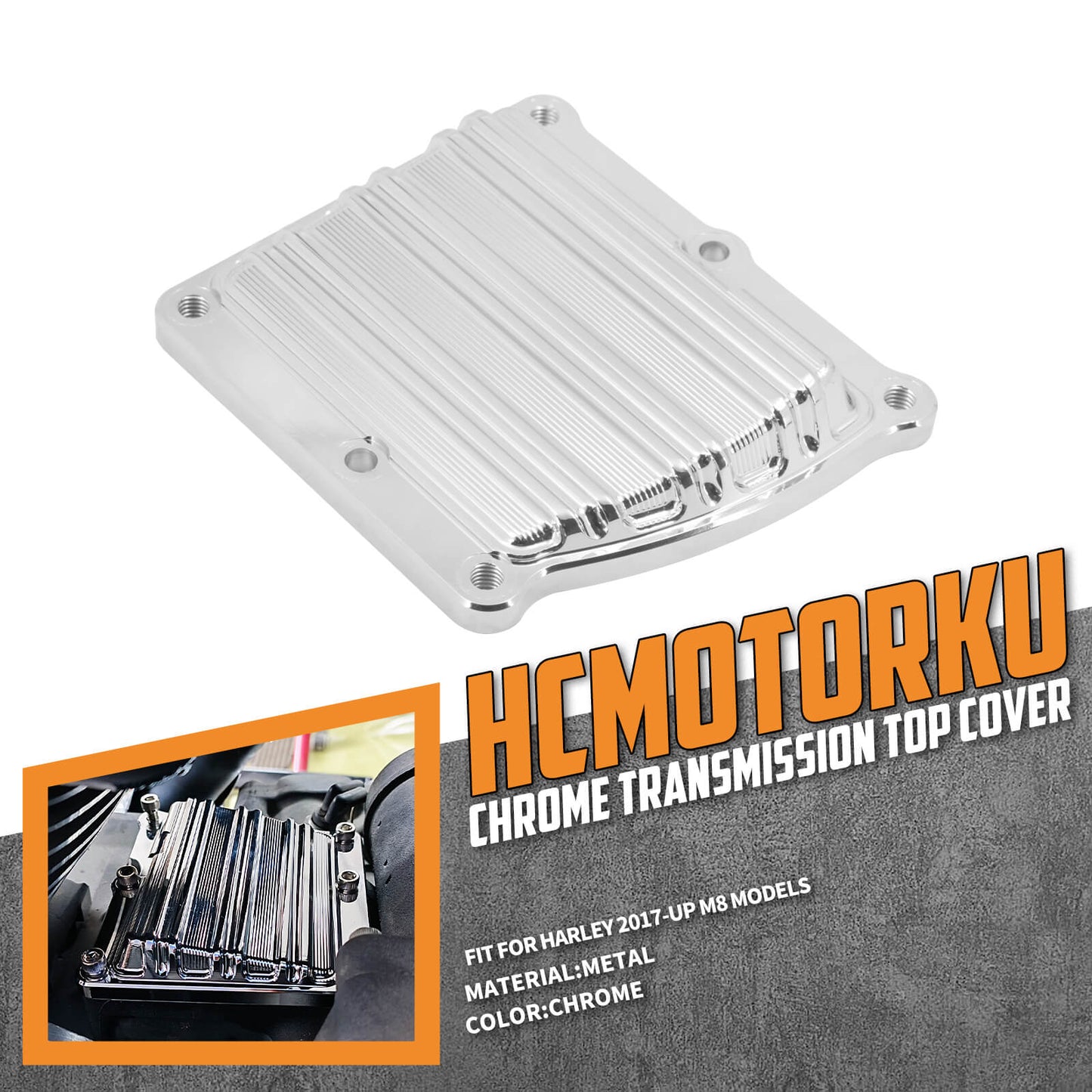 Transmission Top Cover Chrome Fit For Harley M8 Touring 2017-UP Softail 2018-UP | HCmotorku