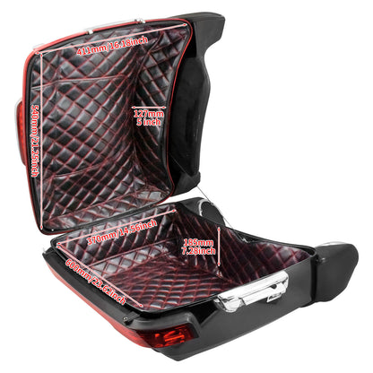 King Tour Pack Liners Red Thread Stitching For Harley Touring Electra Glide | HCmotorku