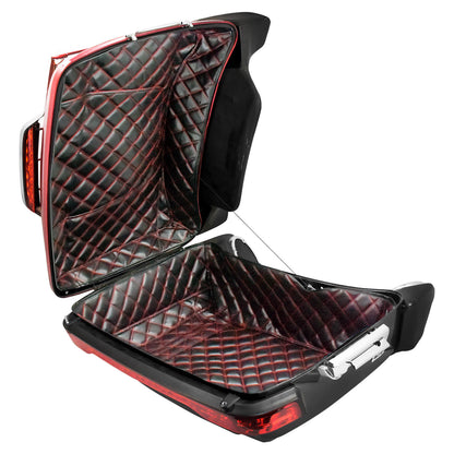 King Tour Pack Liners Red Thread Stitching For Harley Touring Electra Glide | HCmotorku