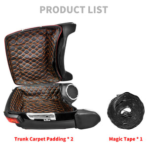 Thread King Tour Pack Trunk Insert Carpet Liner Orange Fit For Harley FLH 2014-2022 | HCmotorku