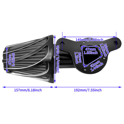 CNC Air Cleaner Filter Fit For Harley Touring Electra Street Road Glide 2000-2007 | HCmotorku