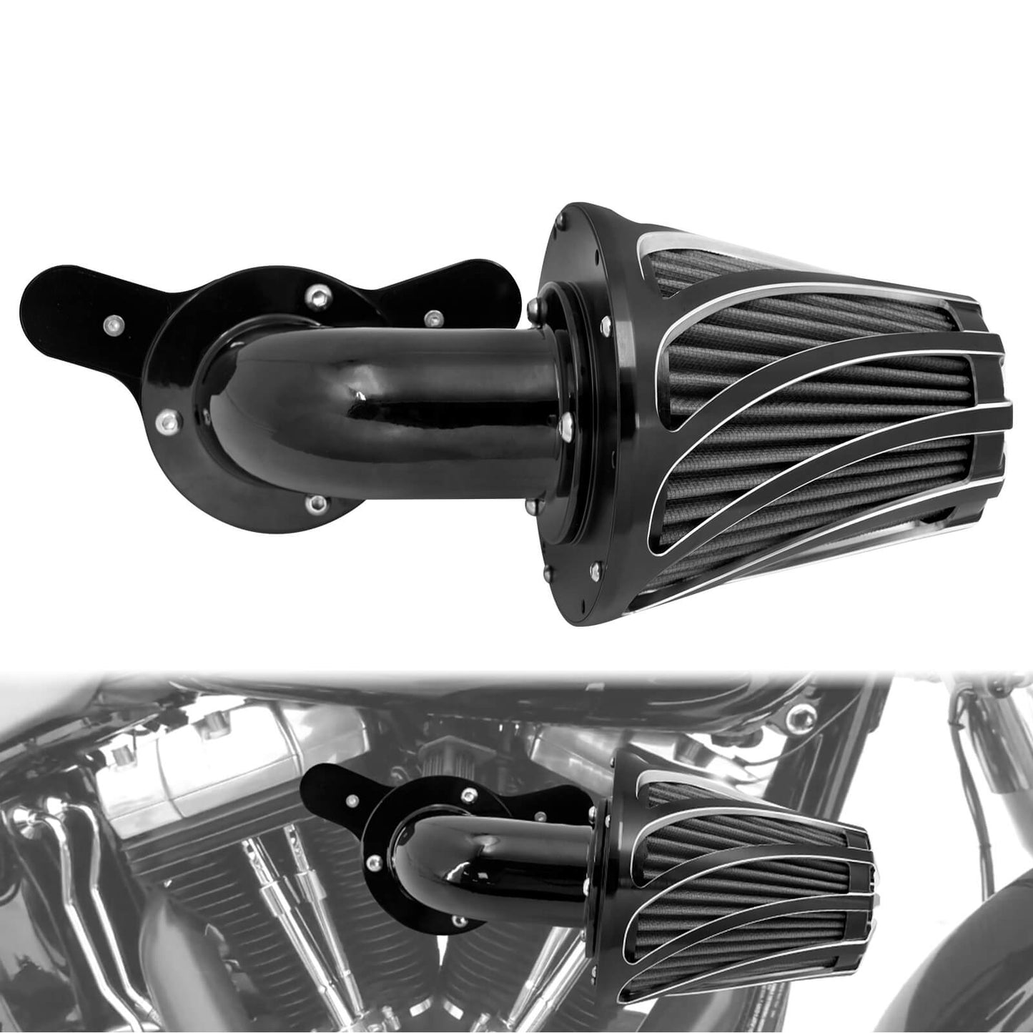 CNC Air Cleaner Filter Fit For Harley Touring Electra Street Road Glide 2000-2007 | HCmotorku
