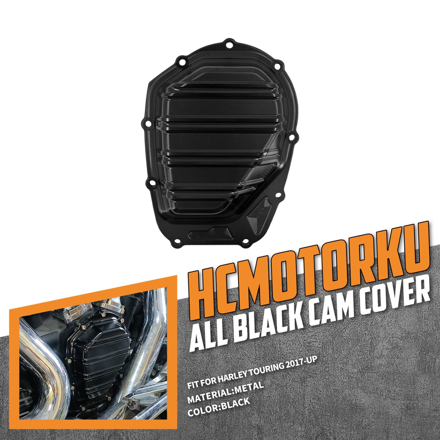 Side Cam Cover Fit Harley M8 Engine Touring 2017-2025 | HCmotorku