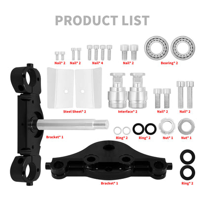 11 Degree Raked Triple Tree Kit for Harley 2014-2017 | HCmotorku