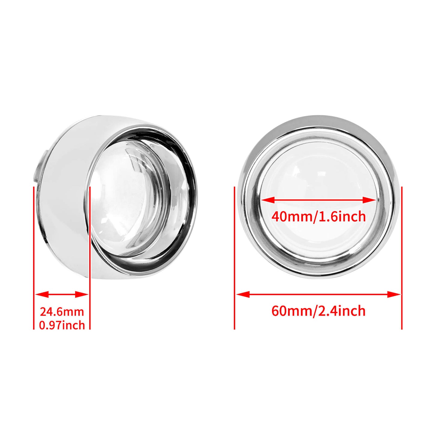 Clear Trim Ring Bullet Turn Signal Lens Light Cover Fit For Harley Dyna Softail | HCmotorku