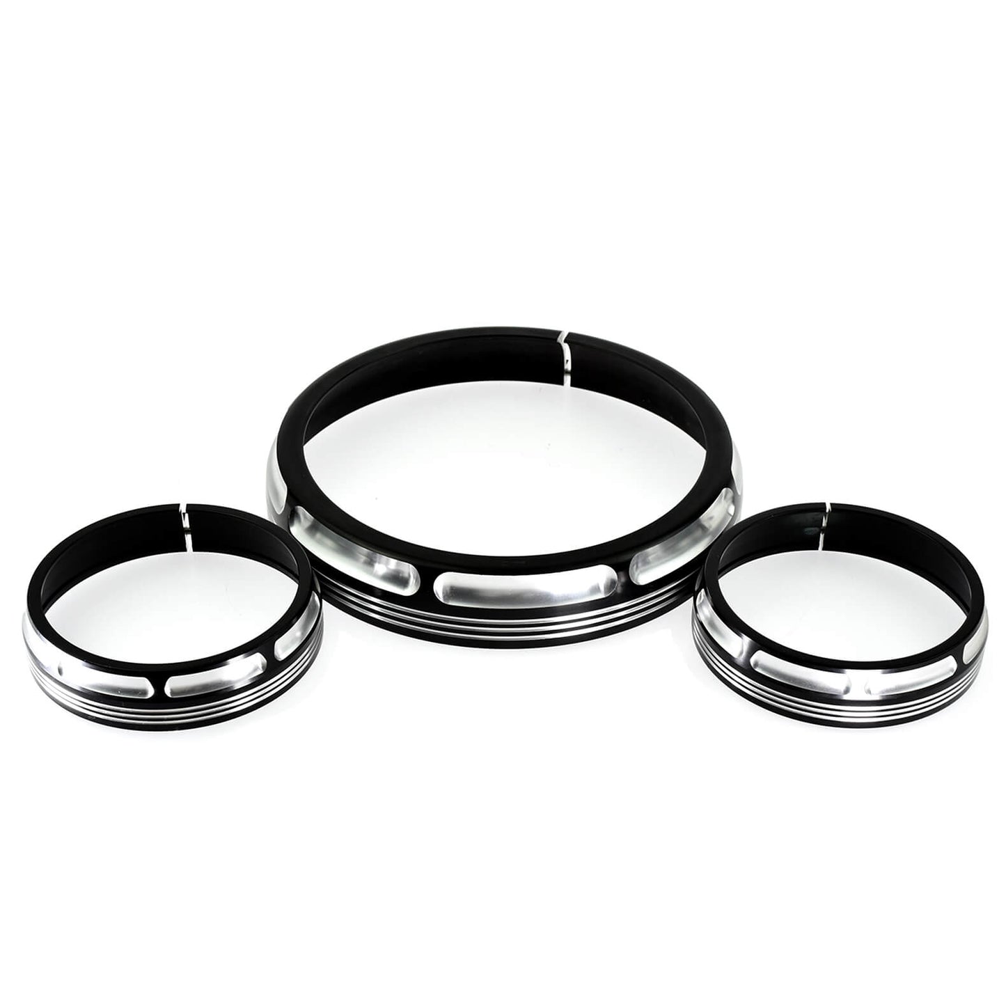 CNC Brust 7" Headlight Trim Ring 4.5" Auxiliary Passing Lamp Bezel Fit Harley Touring | HCmotorku