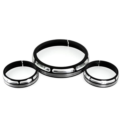 CNC Brust 7" Headlight Trim Ring 4.5" Auxiliary Passing Lamp Bezel Fit Harley Touring | HCmotorku