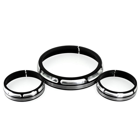 CNC Brust 7" Headlight Trim Ring 4.5" Auxiliary Passing Lamp Bezel Fit Harley Touring | HCmotorku