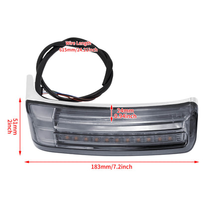 LED Saddlebag Running Brake Turn Light Chrome Smoke Fit For Harley Touring FLHRC | HCmotorku
