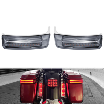 LED Saddlebag Running Brake Turn Light Chrome Smoke Fit For Harley Touring FLHRC | HCmotorku