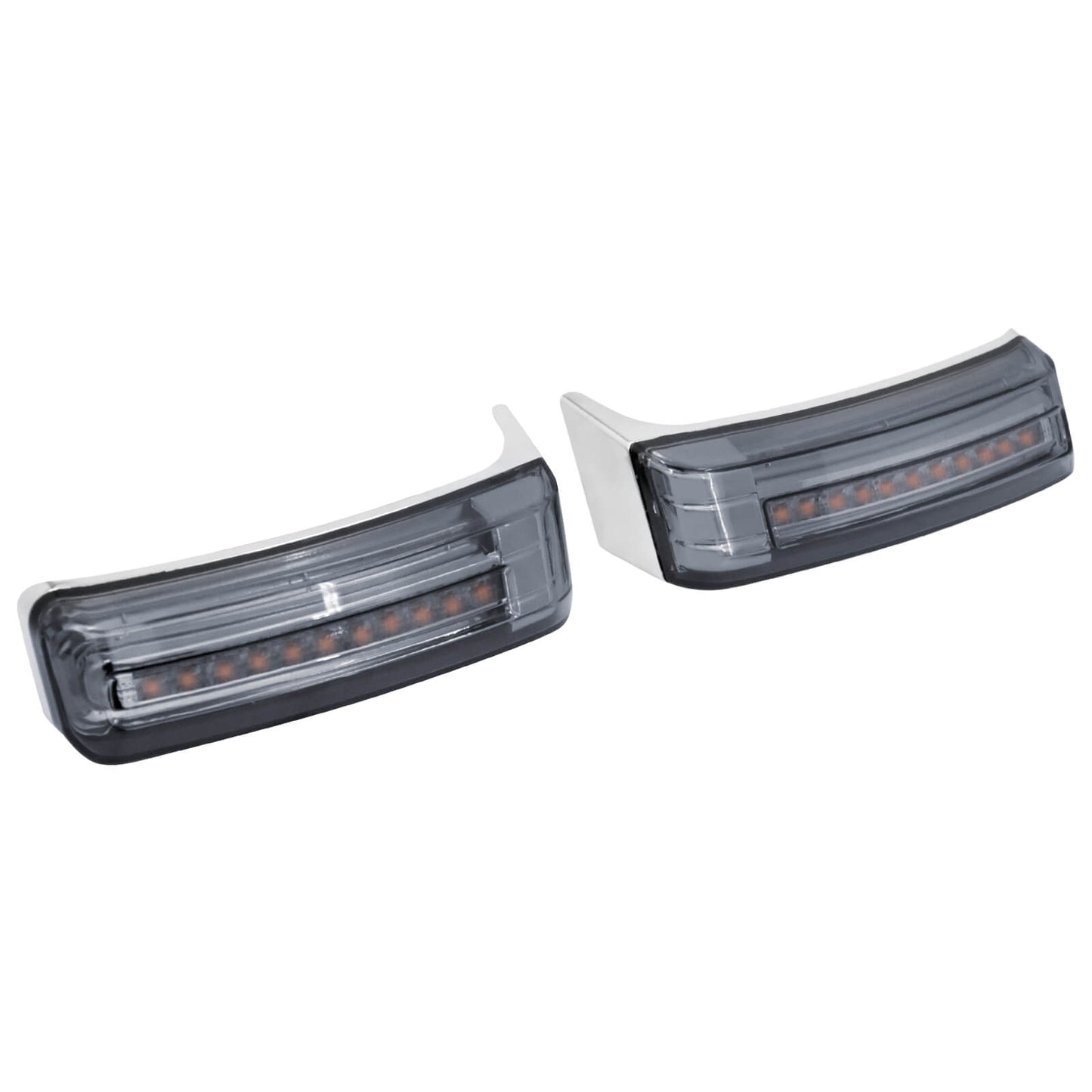 LED Saddlebag Running Brake Turn Light Chrome Smoke Fit For Harley Touring FLHRC | HCmotorku