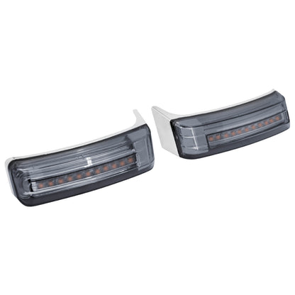 LED Saddlebag Running Brake Turn Light Chrome Smoke Fit For Harley Touring FLHRC | HCmotorku